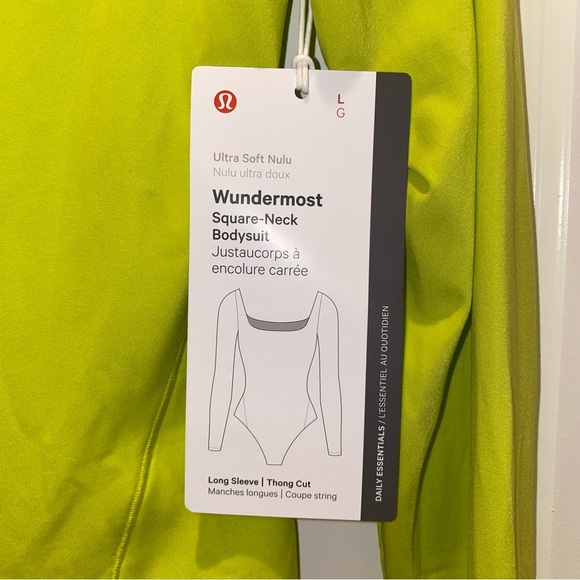 🆕 Lululemon Wundermost Square-Neck Long-Sleeve Bodysuit - Picture 8 of 8